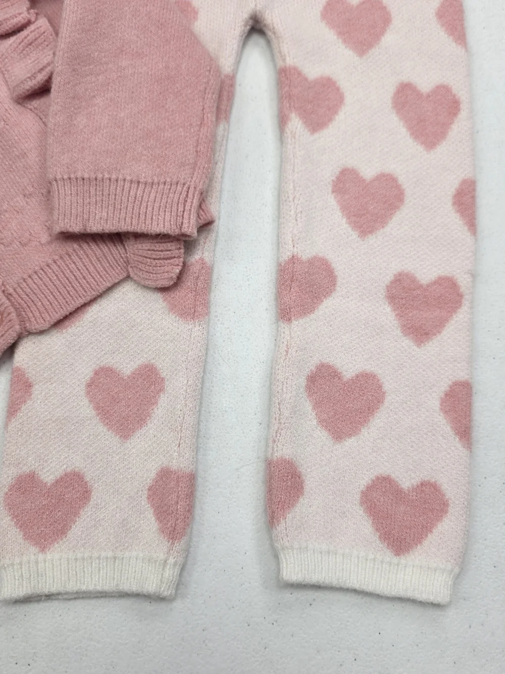 btween Soft Pink Knit Cardigan with Heart Buttons - Picture 4 of 7